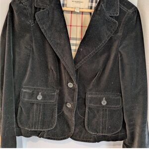 Burberry Charcoal Velvet Blazer